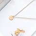 Tgirls Simple Metal Bar Necklace with Pendant for Women and Girls XL-35 (Gold)