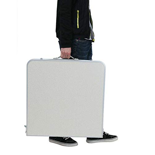 Lovinland Aluminum Folding Table, Portable Camping Table 4 Foot Lightweight Foldable Table Height Adjustable for Party Picnic Dining Outdoor Indoor Use