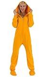 Footed Pajamas Creamsicle Adult Hoodie Fleece