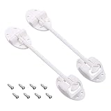 Miady T-Style 6" Door Latch,Holder,and Catch with Hardware for RV, Trailer, Camper, Motor Home, Cargo Trailer - OEM Replacement (White 2-Pack)