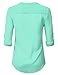 JJ Perfection Women's Deep V-Neck Long Sleeve Chiffon Blouse Shirt Top