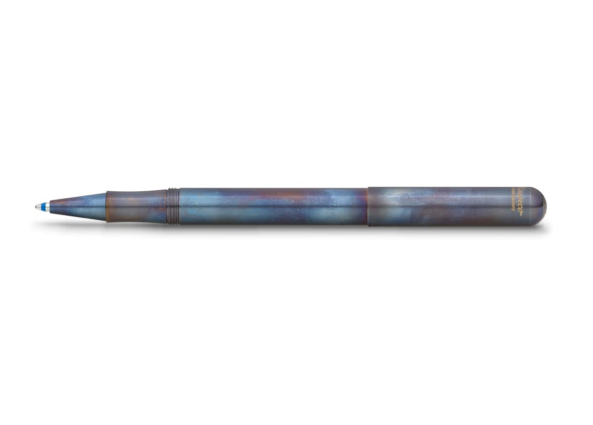 Kaweco LILIPUT Ball Pen Fireblue with Cap I Retractable Ballpoint Pen with Standard D1 Refills in a Tin Box I Metal Ball Pen 13 cm