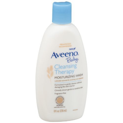 Aveeno Baby Cleansing Therapy Moisturizing Wash, 8 Ounce (Pack of 4)