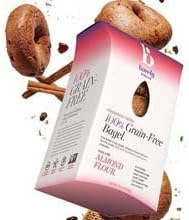 Barely Bread Cinnamon Raisin 100 Percent Grain Free Bagel, 11 Ounce -- 6 per case.