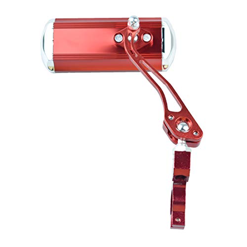 ELCYCO Bicycle Bike Mirror Handlebar Mount Aluminum Bike Rearview Mirrors Adjustable & Rotatable 360 Degree Handlebar Mount Glass Mirror (Red) - Thumbnail 2