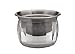 Perlli - Party Serving Bowl Dish with Ice Container Includes Stainless Steel Chilled Dip Bowls - Crystal clear acrylic Ice Bowl Supplies - 22-OZ