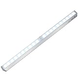 Cabinet Light, Motion Sensing Closet Under Cabinet LED Night Light, Battery Operated Stick-on Anywhere Portable 20 LED with 3M Magnetic Strip for Kitchen/Drawer/Corridor/Stairs/Trunk Lighting …