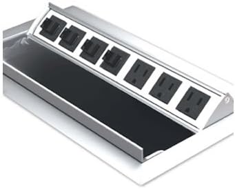 MHO Power / Data Distribution Center, 3 power outlets &amp; 4 Data outlets (Jacks not included), Black, 10 ft cord