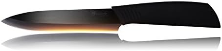 MOONEDGE High-strength Ultra Sharp Professional Ceramic Kitchen knife Chef's Knife -5 inch,Black Blade(130mm)
