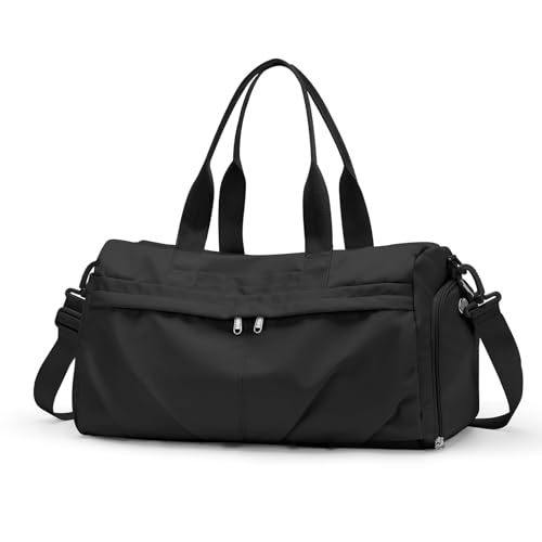HYC00 Sport Duffel Bag Damen Sporttasche mit Schuhfach Reisetasche Damen Herren Weekender Overnight Tote Travel Bag Handgepäck Tasche Fitnesstasche Sc