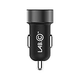 Lab C Dual USB Car Charger, 2 Port Rapid Charge - Space Grey