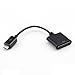 Black 30Pin Female To Micro Usb 5P Data Charge Adapter Cable 10Cm for iPad iPhone