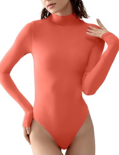 Amazon.com: SOLY HUX Women's High Turtle Neck High Cut Long Sleeve