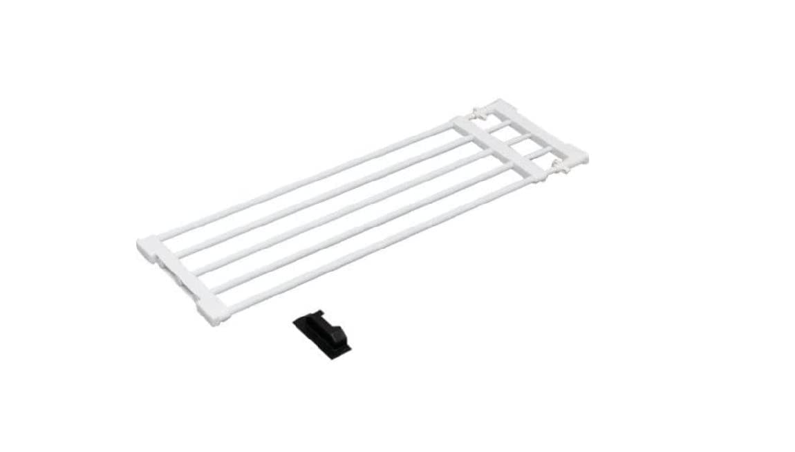Iris Ohyama, Telescopic Clothes Airer Rack, storage, 5 bars, 75 - 120 cm, without drilling, bathroom, dressing room - Telescopic Storage Rack H-J-NST75 - White