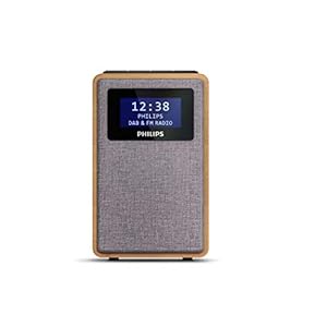 Philips R5005/10 Klokradio, DAB+ Radio (2,5″ Luidsprekerdriver, Prachtig Design, DAB+/FM-Radio, Duidelijke Zwartglanzende Display, Dubbel Alarm), 2020/2021 Model