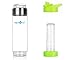 NEW AquaFrut Bottom Loading Fruit Infuser Water Bottle - BPA Free Tritan Plastic - Leak Proof - 24 OZ - Infusion Recipe eBook (Green)