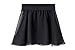 STELLE Girls/Womens Chiffon Ballet Wrap Skirt for Dance, Pull On (Black, Kid-S)
