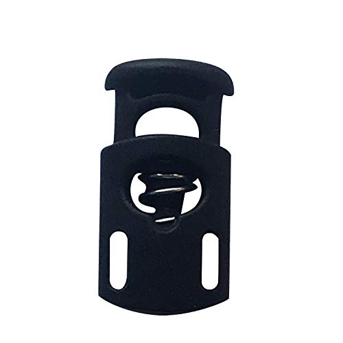 Spring Cord Lock - Plastic Toggle Stopper - Cordlock Stoppers for 5mm Cord, Paracord, Drawstrings, Bags, Shoelaces, Clothing, More - 15x27mm - 20 Pack,Q2699 - Thumbnail 4
