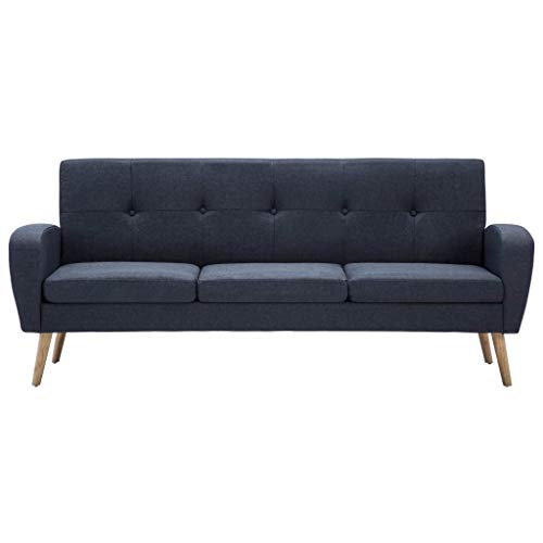 Festnight-Divano-Chesterfield-a-3-Posti-in-Tessuto-Design-Moderno-Grigio-Scuro-per-SoggiornoSalotto-e-Ufficio