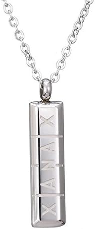 Necklace organizer stainless Steel Pills Pendant Jewelry Necklace PCCP (Silver)