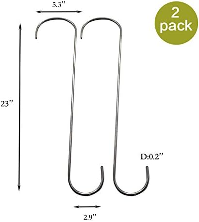 Wildbird Care Stainless Steel S Shape Hook Metal Tree Branch Hanger, 10-Pack (B2)