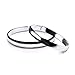 JIAYIQI Simple Silver Plated Color Open Bangle Bracelet for Women