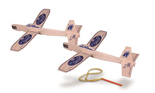 Balsa Wood and Foam Airplane Set - 2 Balsa Wood Rubberband Propellor Planes, 2 Sling Shot Balsa Wood Planes, and 6 Foam Model Plane Kits in 1 Set - Slingshot Plane Twin Set, Sky Streak Propeller Plan