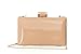 Faux Nude Patent Leather Purse Candy Nude Clutch Purse For Women, Shiny Solid Patent Nude Clutch with Top Clasp