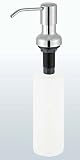 TOGU F35 Durable Stainless Steel Sink Soap Dispenser - Large Capacity 17OZ PE Bottle, Soap Dispenser easy refillable from above counter for kitchen/bathroom, Brushed Stainless Steel