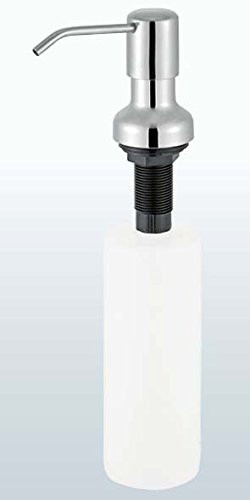 TOGU F35 Durable Stainless Steel Sink Soap Dispenser - Large Capacity 17OZ PE Bottle, Soap Dispenser easy refillable from above counter for kitchen/bathroom, Brushed Stainless Steel