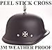 2 Motorcycle Helmet Peel and Stick on Metal Crosses Full Weather Rust and Fade Proof Usa Made Helmet and Spike Not Included but 2 Crosses Are