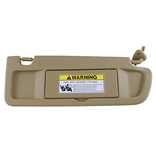 IAMAUTO 70300 Right Passenger Pearl Ivory Sun Visor for Honda Civic 2006 2007 2008 (Right (Passenger), Pearl Ivory (Tan))