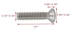 FixtureDisplays® 8-32 X 3/4" Stainless Flat Head