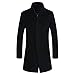 Clearance Forthery Men's Trench Coat Winter Long Jacket Double Breasted Overcoat