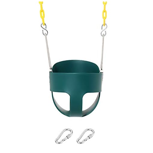 Take Me Away High Back Full Bucket Toddler Swing Seat with Yellow Coated Swing Chains Fully Assembled - Swing Set…
