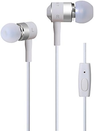 Earphones, Sosam Noise Isolating In-ear Earbuds with Microphone - Bass Enhanced + Bass Boosted and Stero Surround Sound Audio Earphones (White)