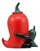 Ebros Furrybones Chilito Hot Red Chili Pepper Figurine Small 3.25 Inch Furry Bones Skeleton Monster Collectible Decor Statue Gothic DOD Mexican Spice Jalapeno Themed Decorative Sculpture