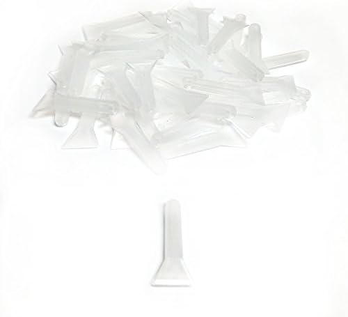 50 Piece Clear White Pollen Kief Keef Scrapers for Tobacco Herbs Grinders