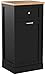 Baxton Studio Monica Kitchen Cabinet, Dark Grey/Oak Brown