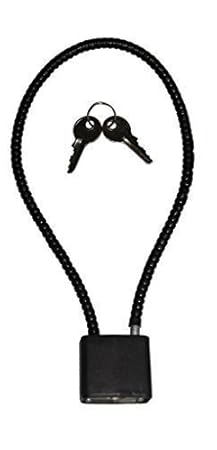 35 cm Seil-Kabel-Schloss schwarz für viele Einsatzgebiete / Motorradhelm / Kinderwagen / Waffen - original Produkt von Inet-T