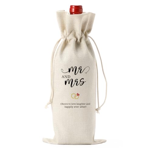 Mr and Mrs Wedding Wine Bag for Couple
