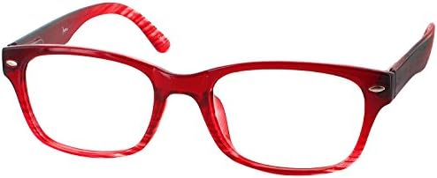 Get Smart Single Vision Full Frame Designer Reading Glasses, Poison Lipstick Red, +1.75