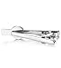 ORAZIO Engraved Initial Tie Bar Clips Letter Tie Pins Set for Mens Business Wedding Shirts Tie Clips A