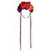 Floral Fall Women Day of the Dead Flower Crown Festival Headband Rose Mexican Floral Headpiece HC-23 (Red Purple)