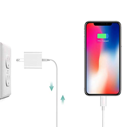 CaseyPop Phone Charger, 2 Sets Phone Charger Cable USB Wire Data Sync Charging Cord Compatible with iPhone X/8 Plus/7 Plus/6s/6 Plus/6s Plus/5/5s/5c/XS/XR/XS Max/iPad/iPod [White] - Thumbnail 6
