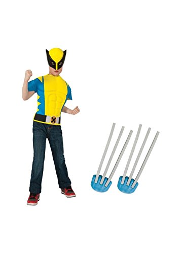 Wolverine Boys Muscle Shirt and Claws Boys Costume Set