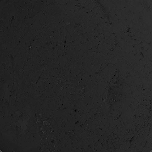 Hollow Ceramic Fire Balls | Set of 5 | Modern Accessory for Indoor and Outdoor Fire Pits or Fireplaces - Brushed Concrete Look | Midnight Black, 6 Inch