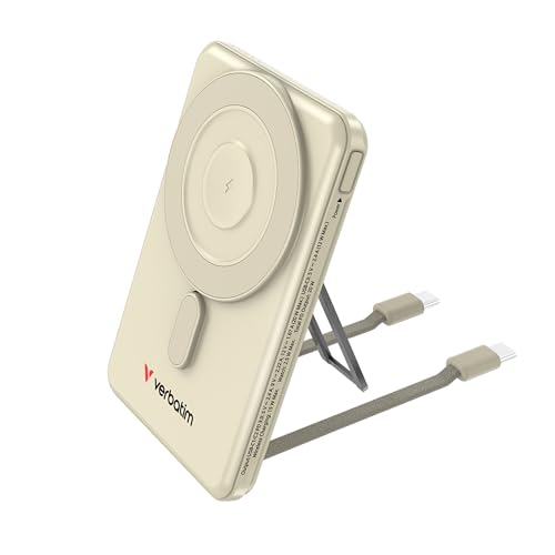 Verbatim Charge n Go MagSafe Powerbank 5000mAh mit 2X USB-C Kabel Gold