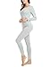 Cherrydew Women’s Ultra Soft Thermal Underwear Set Cotton Long Johns Top and Bottom(Gray,Large)thumb 4