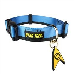 Star Trek Dog Collar Blue Small - Boldly go where no other dog has gone before